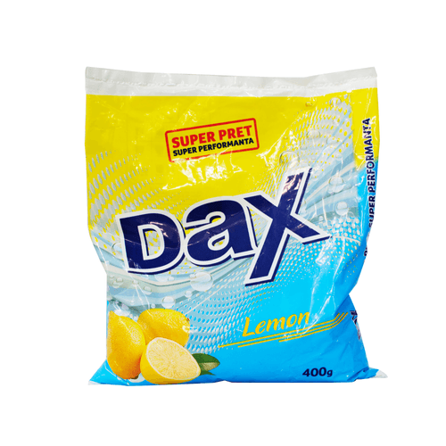 Detergente en polvo para lavadora limón DAX   400 g
