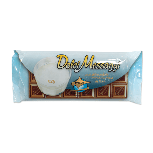 Tableta de chocolate rellena de crema de leche. 100 g