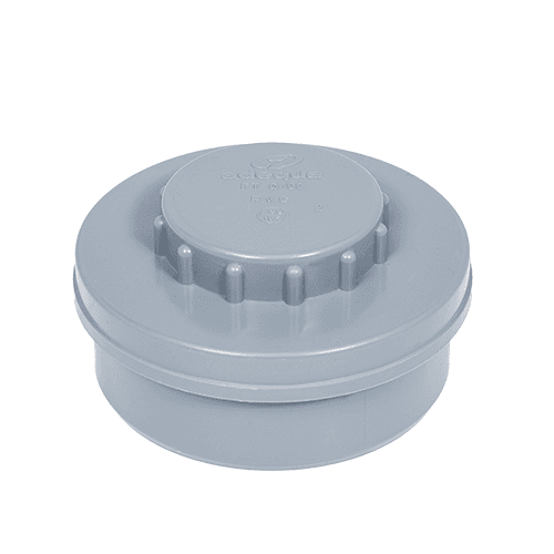 Tapón sanitario de PVC, para registro, con rosca, diámetro 110 mm