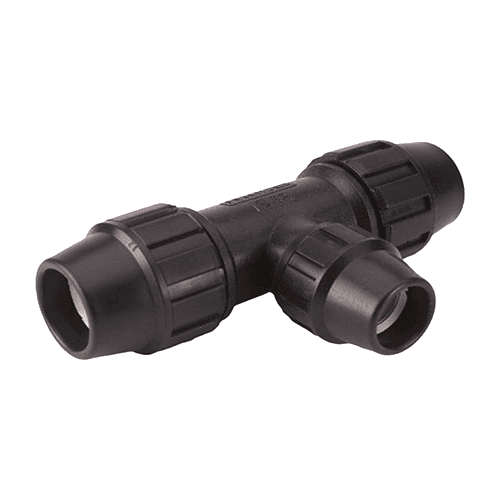 TE reducida de polietileno, diámetros 25-20-25 mm (3/4"-1/2"-3/4").