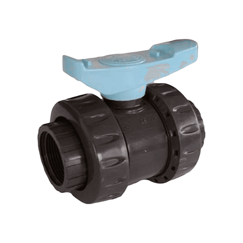 Llave de paso de esfera, PVC, Roscada, diámetro 1/2" H-H