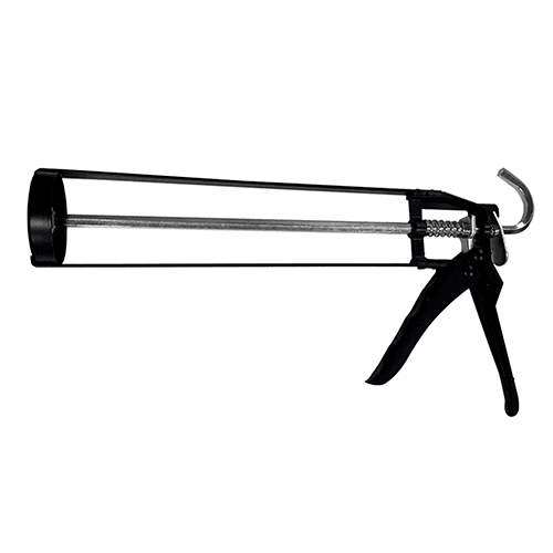 Pistola de metal para aplicación de silicona.