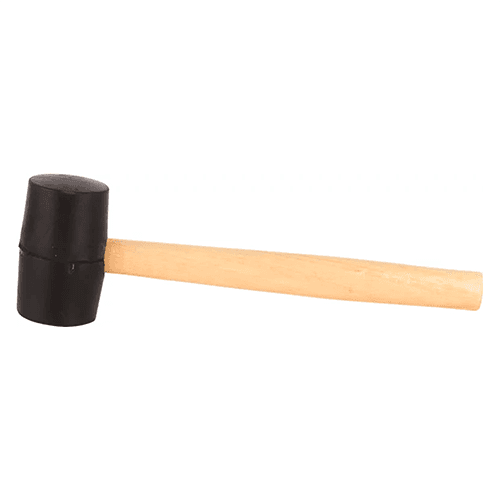 Maza de goma de caucho y mango de madera