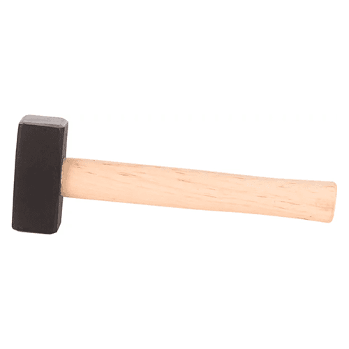 Maceta de acero al carbono, con cabeza de ancho 3,8 cm y mango de madera