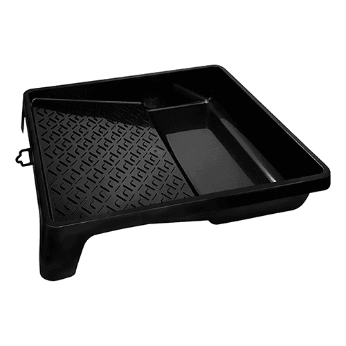Bandeja de pintura grande, para rodillo de 22 cm, color negro.