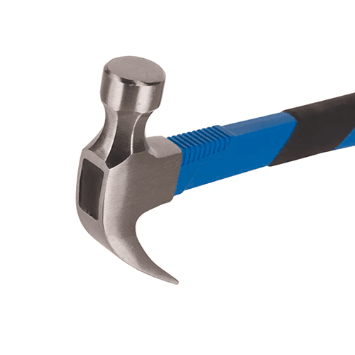 Martillo de carpintero con mango de fibra de vidrio de 28,8 cm, peso 0,45 kg.