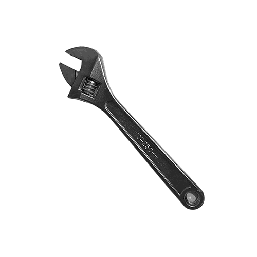 Llave ajustable, longitud 250 mm y abertura máxima 33 mm.