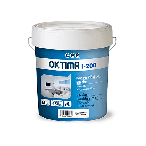 Pintura plástica para interiores blanco, mate 15 L