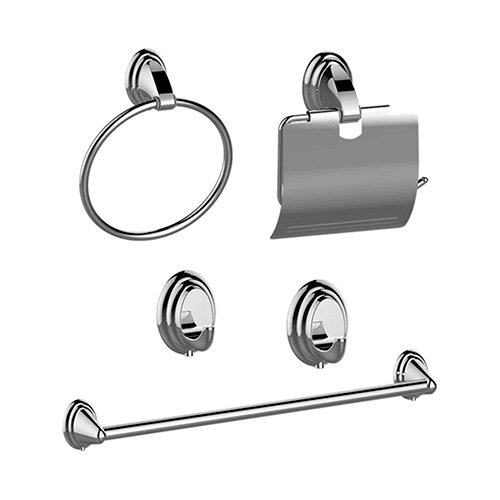 Set de 5 piezas de accesorios baño cromados