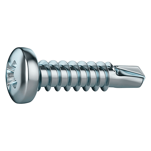 Bolsa de 15 tornillos para metal de cabeza abombada y longitud 19 mm.