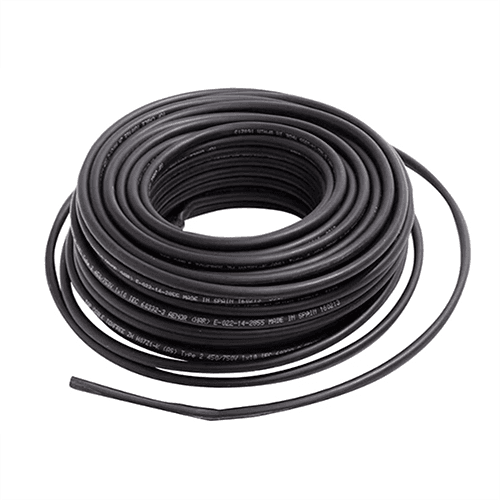 Cable eléctrico 12 AWG (4 mm2) color negro, rollo de 25 m.