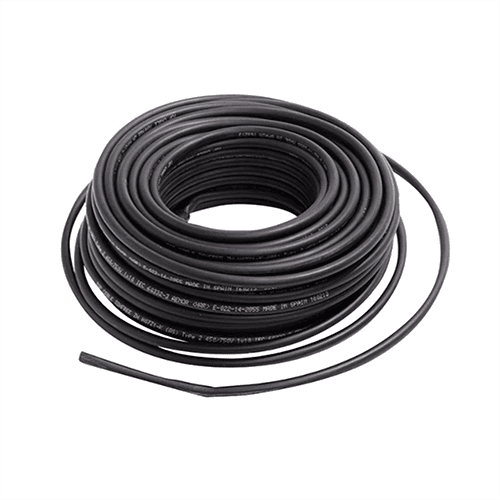 Cable eléctrico 10 AWG (6 mm2) color negro, rollo de 25 m.