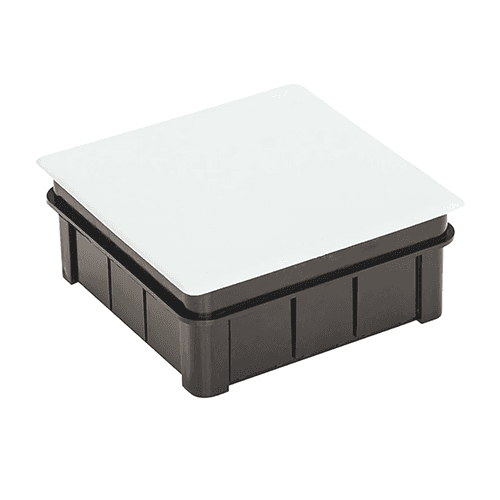 Caja eléctrica de derivación para empotrar, cuadrada 115x115x45 mm
