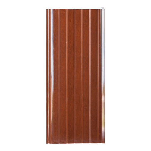 Puerta plegable de PVC, color: carmelita oscuro, 90 x 210 cm