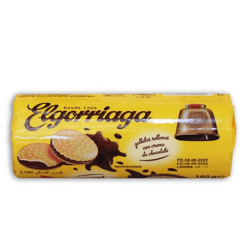 Galletas rellenas de chocolate  180 g