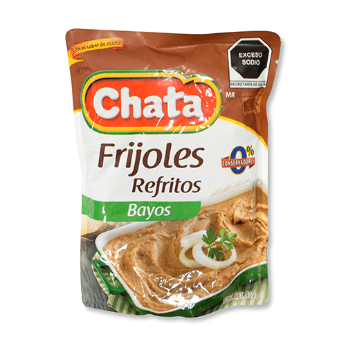 Pouche frijol refrito bayo. Marca: La Chata.430 gr