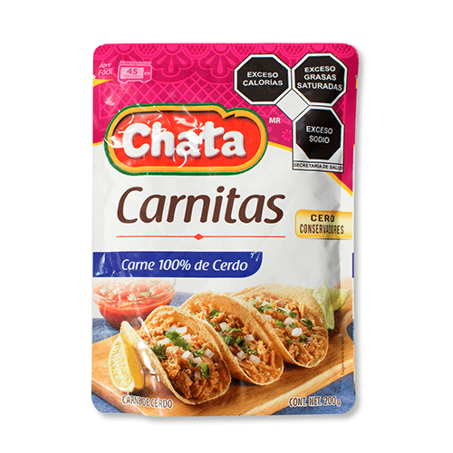 Pouche Carnitas. Marca: La Chata. 200 gr