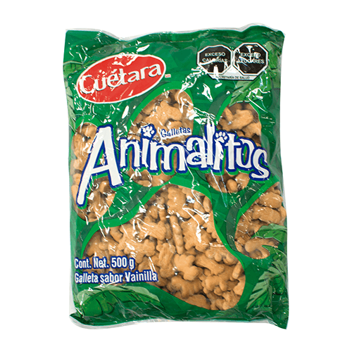 Galletas animalitos sabor vainilla,  500 g