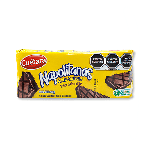 Galleta Napolitana sabor chocolate, 200 g