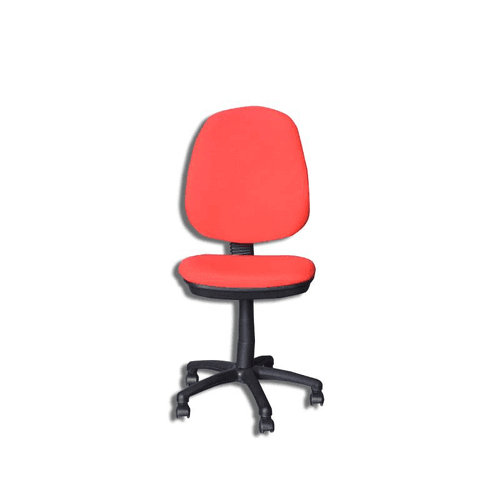 Silla giratoria, de color rojo