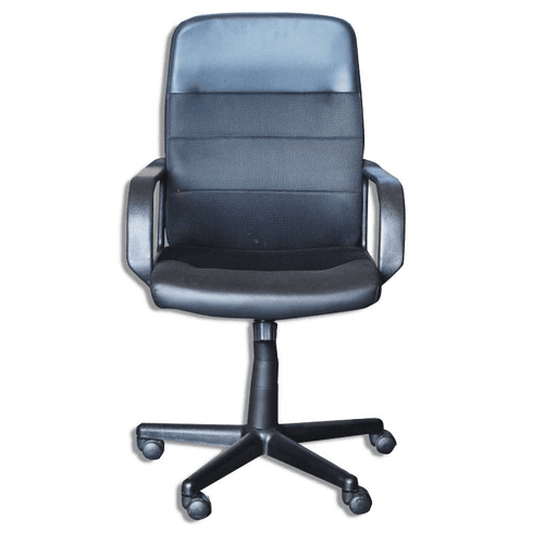Silla giratoria, color negro, material vinil
