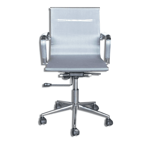 Silla giratoria, forro de tela color gris