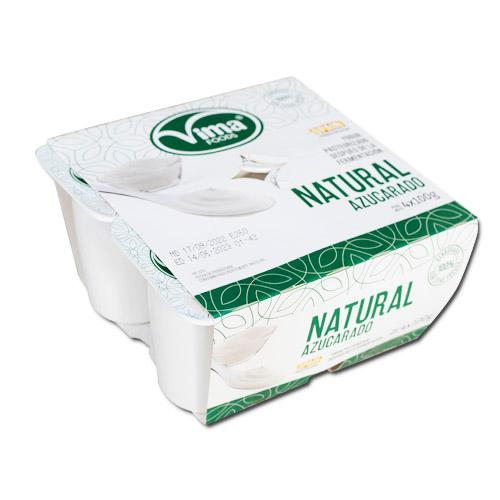 Yogurt natural azucarado (4 unidades)