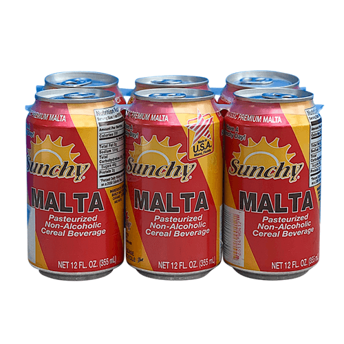 Malta Sunchy 12 oz ( pack 6 unidades)