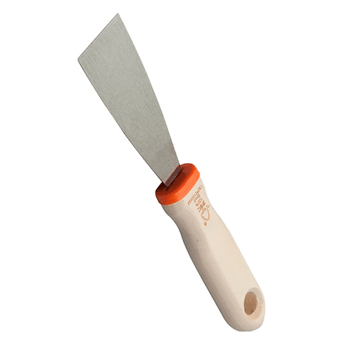 Espátula de acero y mango de madera, ancho 4 cm