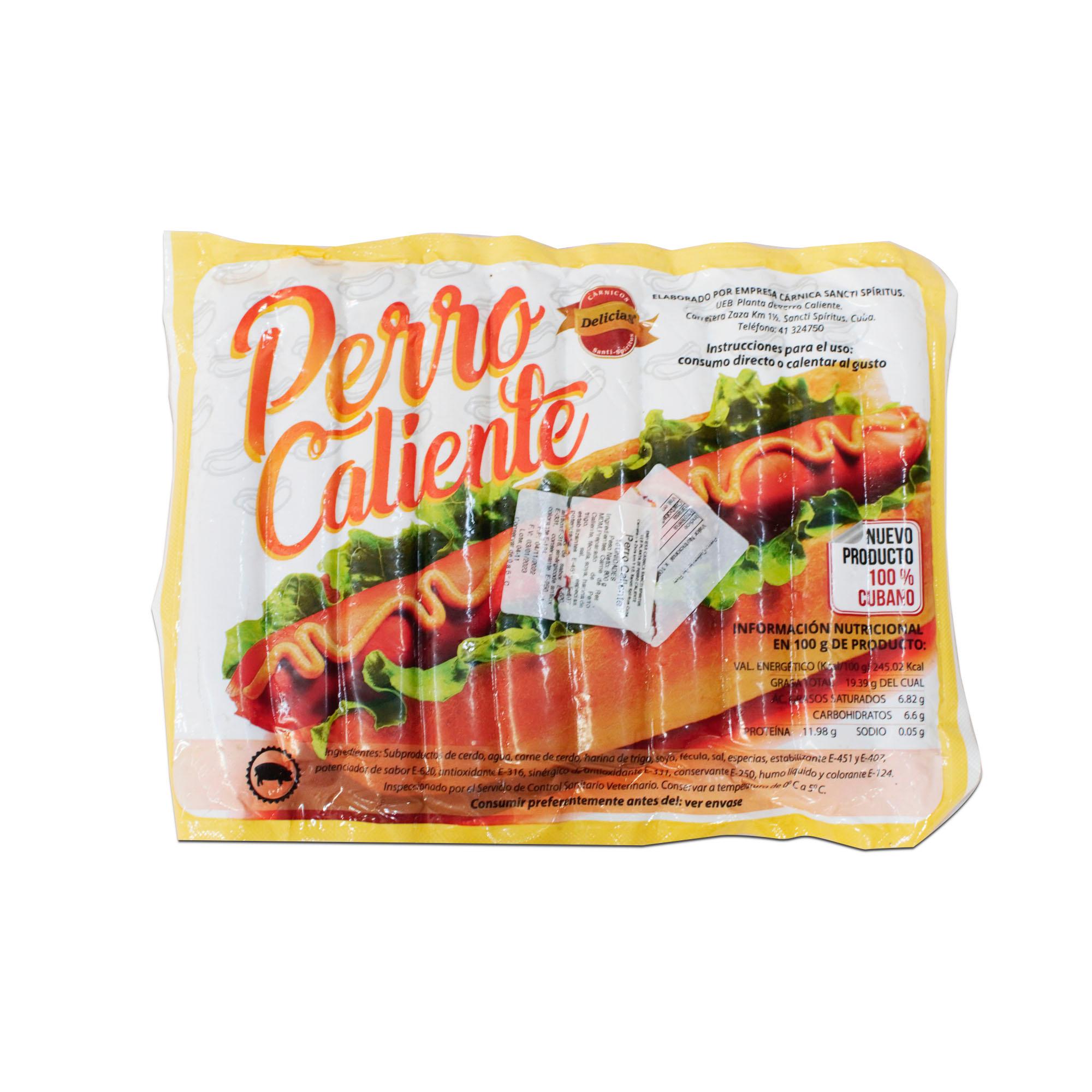Perro Caliente de cerdo (paquete 10 unidades x  80g c/u)