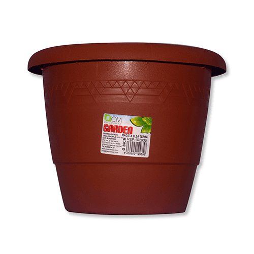 Maceta Plástico Elsa Terracota, 25 cm