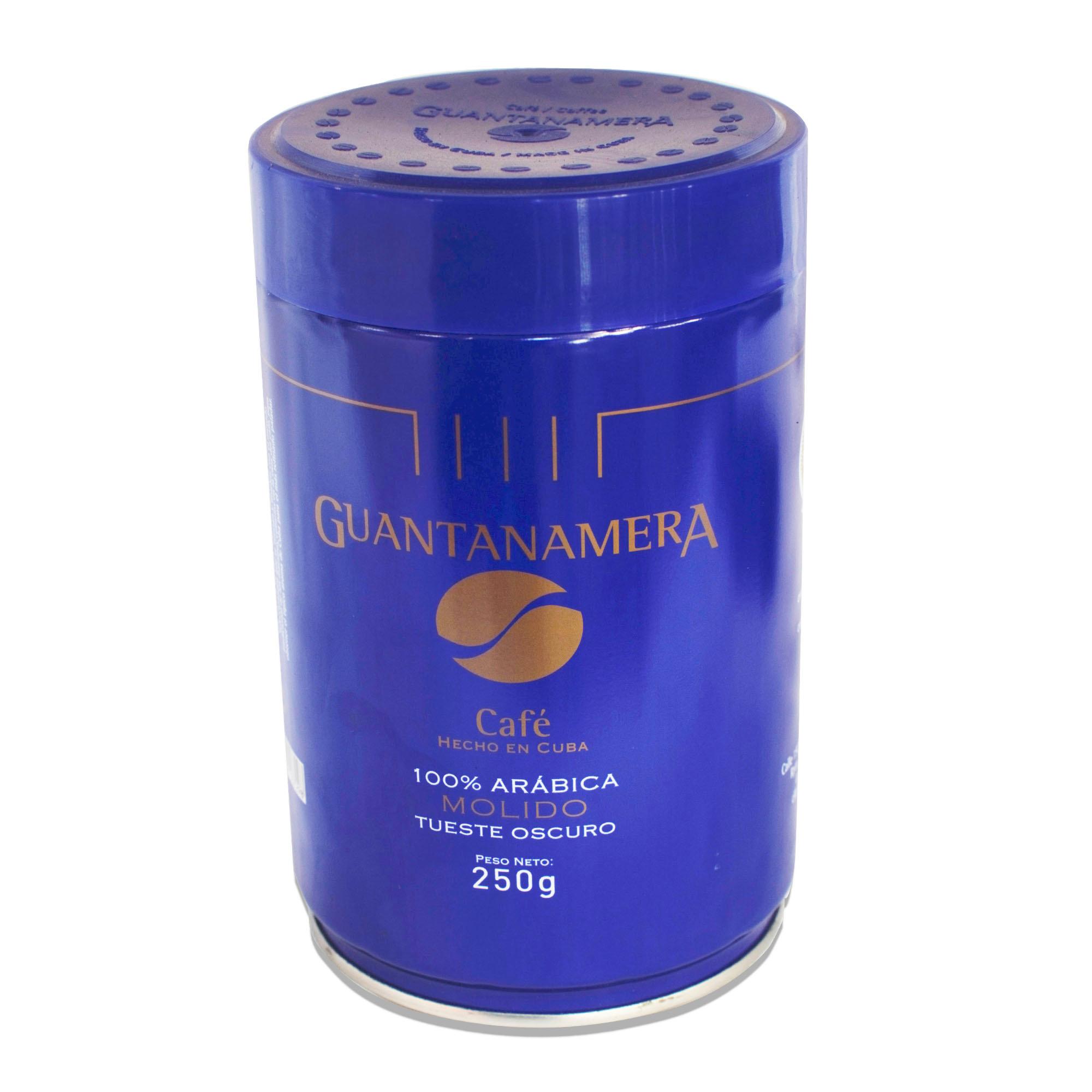 Café Guantanamera premium.Lata 250 gr. 100% Arabica. Tueste oscuro
