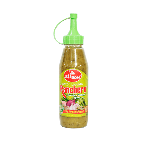 Sazón líquido ranchero “Baldom”, 15.5 Oz 
