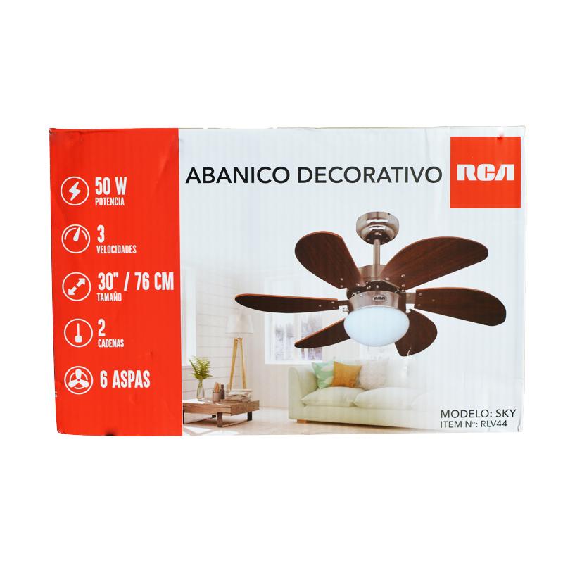 Ventilador de techo, marca RCA, 42 pulgadas.