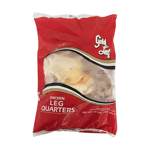 Cuartos de pollo (bolsa 10 libras). Importado de EEUU. Marca: Gold Leaf