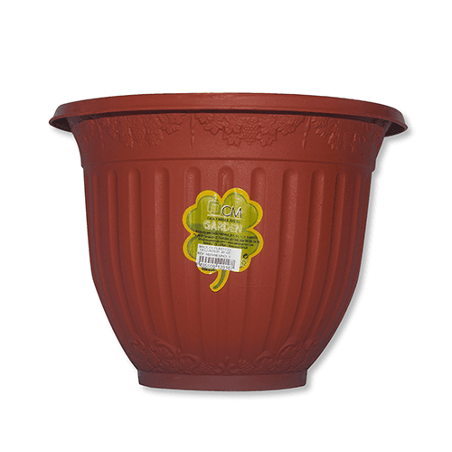 Maceta Plástico Terracota Decorada, 26 cm   