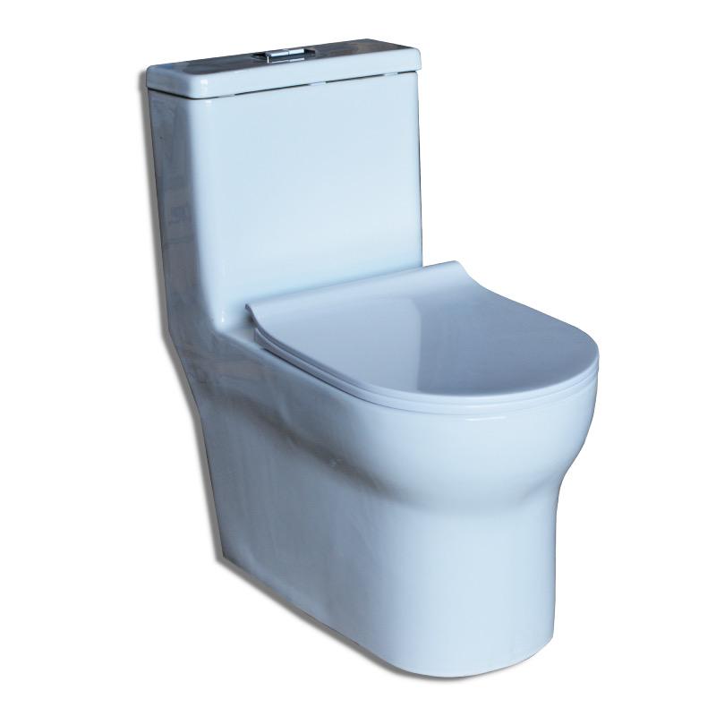 Mueble sanitario con doble botón de descarga blancos