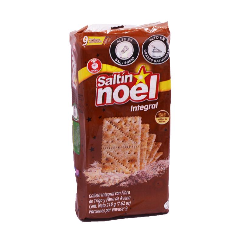 Galleta Saltín integral, doble fibra, 216 g
