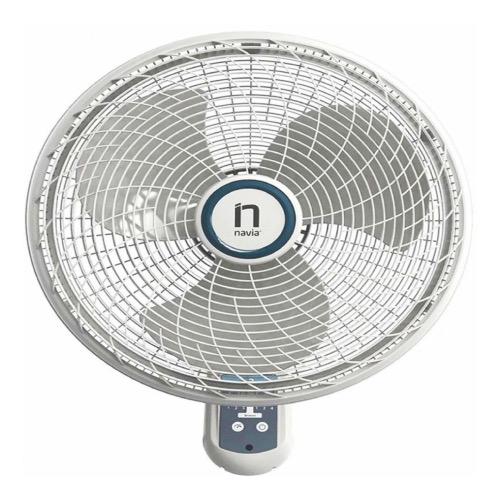Ventilador de pared de 3 aspas con control remoto, color gris
