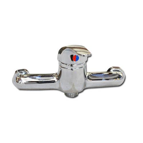 Grifo monomando cromado para ducha