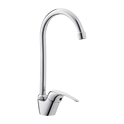 Grifo monomando cromado para cocina con caño alto