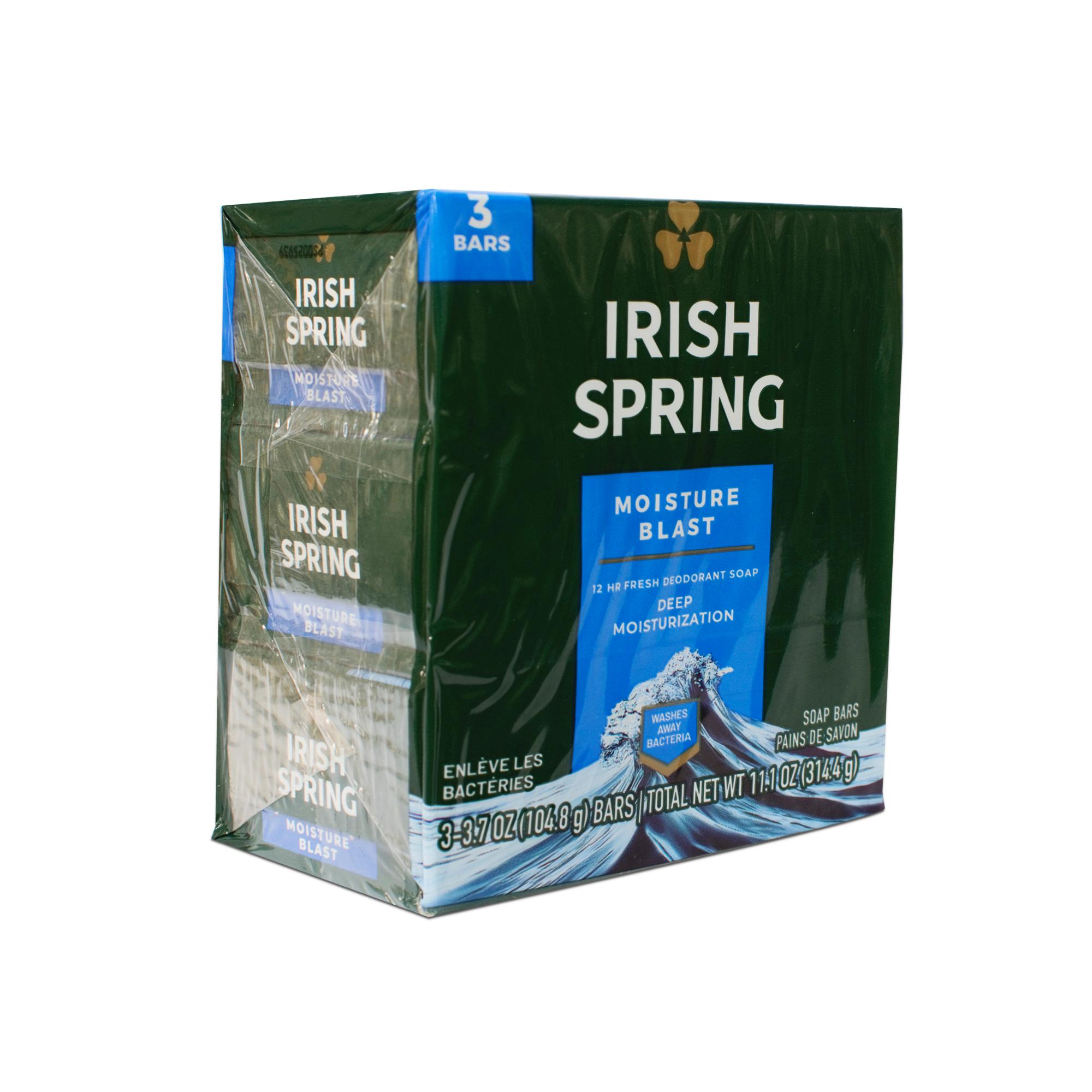 Estuche de tres jabones tocador, hidratación profunda. Marca Irish Spring