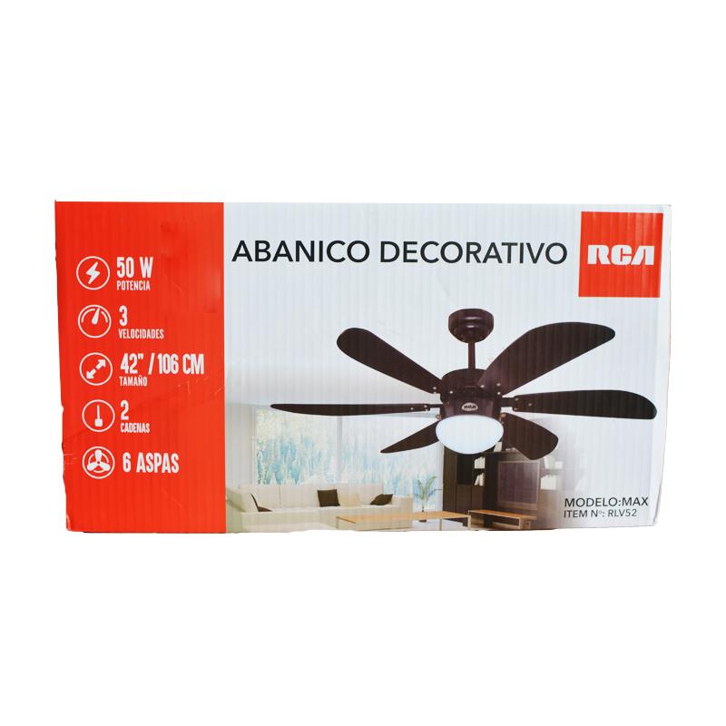 Ventilador de techo decorativo, 30 pulgadas