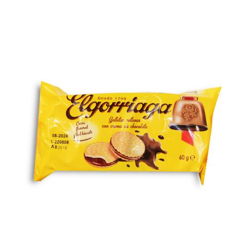 Galletas rellenas de chocolate “Elgorriaga”. 60g