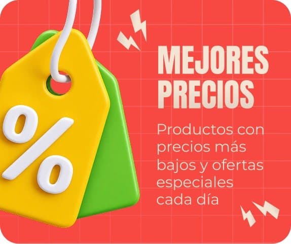 Mejores precios: productos con precios más bajos y ofertas especiales cada día