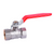 Llave de paso esférica de palanca, diámetro 1/2", H-H.