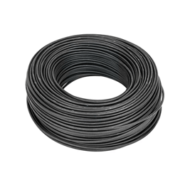 Cable eléctrico 10 AWG (6 mm2) color negro, rollo de 50 m.