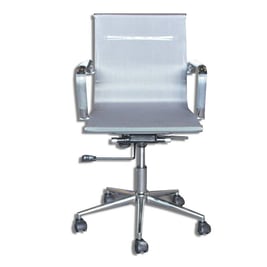 Silla giratoria, forro de tela color gris