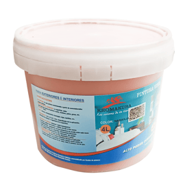 Pintura para exteriores e interiores, vinil naranja, 4 L
