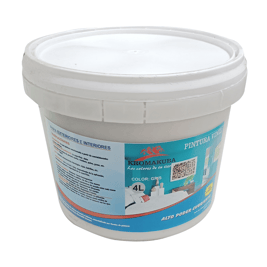 Pintura para exteriores e interiores, vinil gris, 4 L